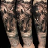 incredible horse 3d tattoo