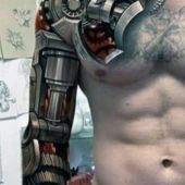tatuaże męskie biomechanika