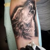 wolf arm tattoo