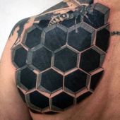 honeycomb and been tattoo