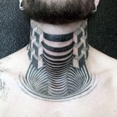 tatuaże 3d na szyi