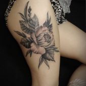 vintage flower tattoo