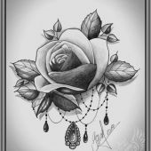 Tatuaż róża wzór