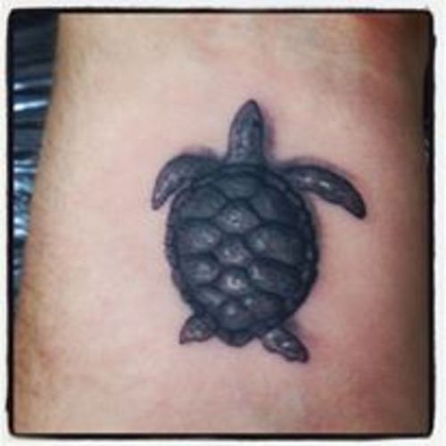 tatuaż żółw