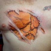 chest tattoo 3d