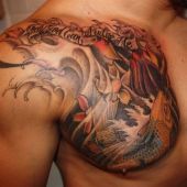 man chest tattoo