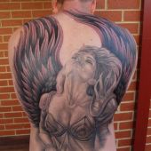 sexy angel back tattoo