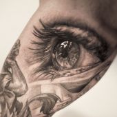tatuaż realistyczne oko 3d