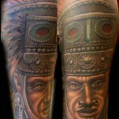 tatuaż aztecki książe