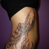 phoenix side tattoo