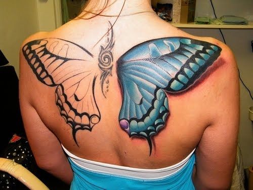 3D Butterflies tattoos design