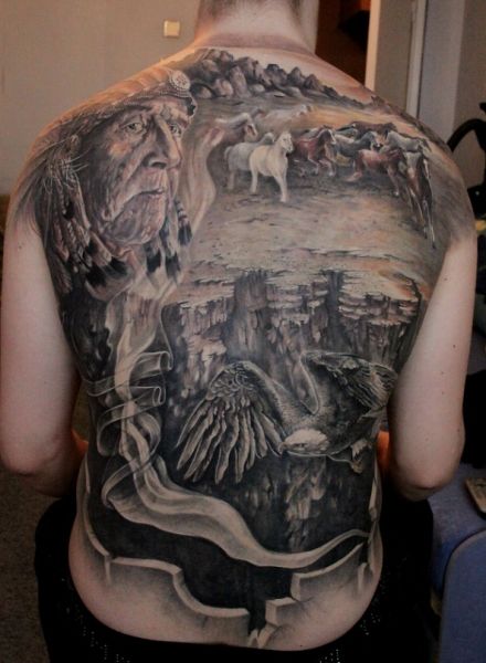 amazing back tattoo