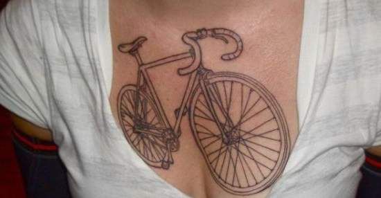 bike chest tattoo