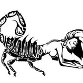 tatuaż skorpion-kobieta