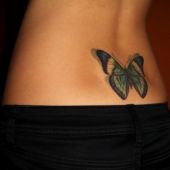 tatuaż motyl na plecach