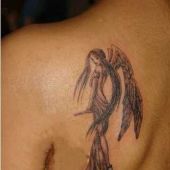 angel back tattoo