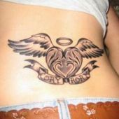 lower back tattoo, heart