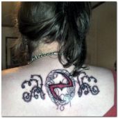 gothic back tattoo