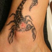 skorpion tatuaż na kostce