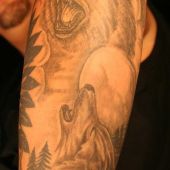 tatuaż wilki niedzwiedz