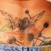 fairy lower back tattoo