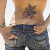 lower back tattoos bird