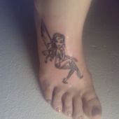 tattoo fairy on foot