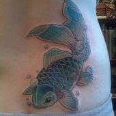 Lower Back Tattoos Koi Fishx
