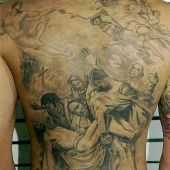 tatuaż Chrystus zdjęty z krzyża