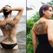 sexy tribal back tattoo
