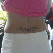lower back tattoo tribal serce