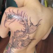 Phoenix  Back Tattoo