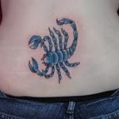 lower back tattoo scorpion