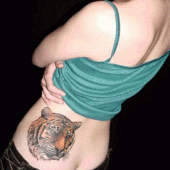 lower back tattoo tiger