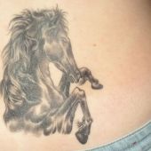 lower back tattoo horse