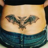 lower back tattoo bat