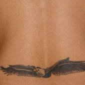 lower back tattoo eagle