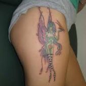 Thigh Tattoo Fairy