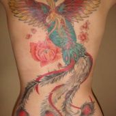 back phoenix tattoo