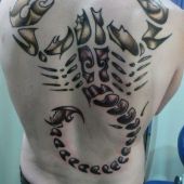 scorpion tattoo full back
