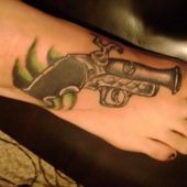 foot tattoo gun