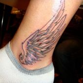 wings ankle tattoo