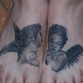 angel foot tattoo tattoo
