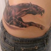 lower back tattoos horse