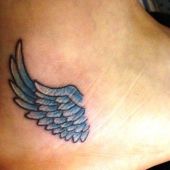 wings foot tattoo
