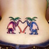 lower back tattoos elephant