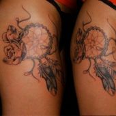 DreamCatcher thigh tattoo