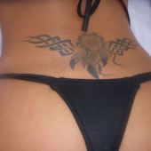 lower back tattoo Dreamcatcher tribal