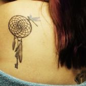 Dreamcatcher tattoo back
