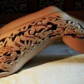 tatuaż  3D na nodze